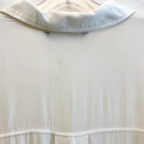 Zara Oversized Collared Shirt Dress with Big Pockets White - Picture 8 of 10